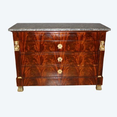 Commode Retour d'Egypte en acajou début XIX