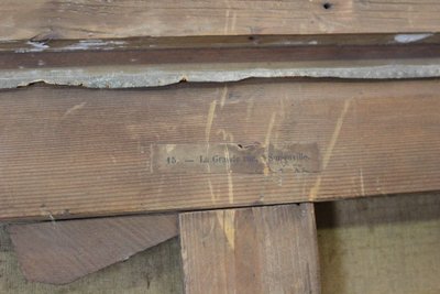 Öl auf Leinwand von Boudier, Bauernhof in den Vogesen, 19. Jahrhundert