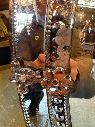Venetian mirror / Venetian glass with parecloses, early 20th century