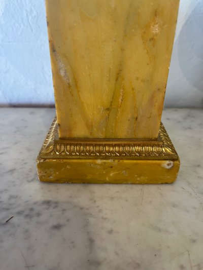 Pair of cassolettes - bronze and marble - France - 19th century