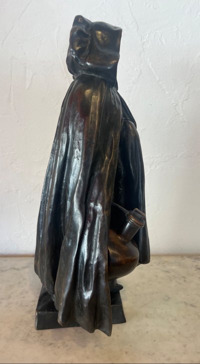 Scultura in bronzo - Il lattaio - L. Laporte Blairsy - Houdebine - Francia - XIX secolo