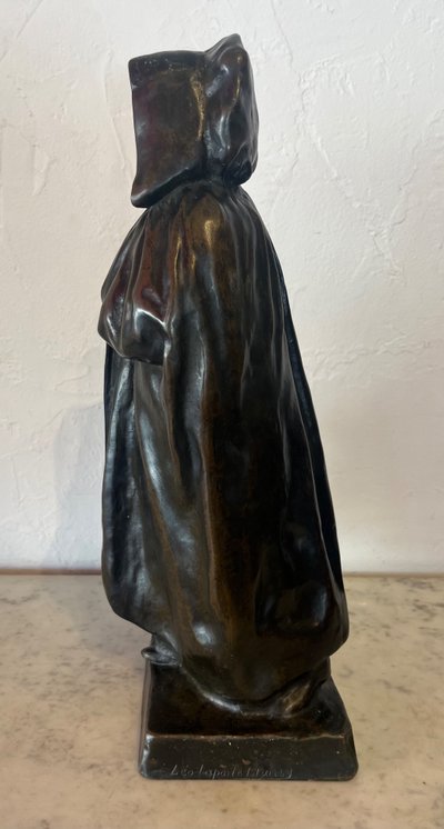Scultura in bronzo - Il lattaio - L. Laporte Blairsy - Houdebine - Francia - XIX secolo