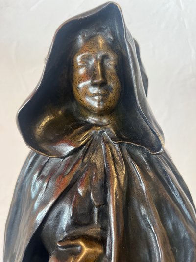Scultura in bronzo - Il lattaio - L. Laporte Blairsy - Houdebine - Francia - XIX secolo
