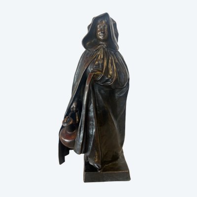 Scultura in bronzo - Il lattaio - L. Laporte Blairsy - Houdebine - Francia - XIX secolo