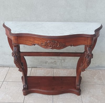 Console Napoléon III en acajou