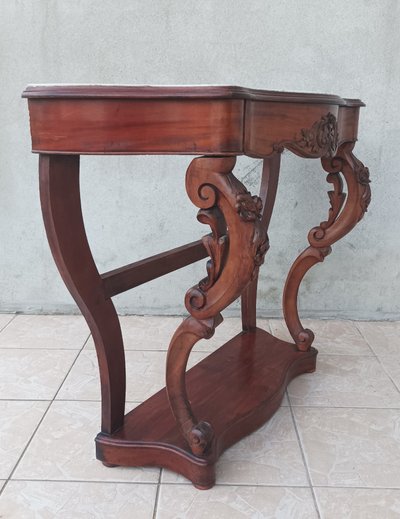 Console Napoléon III en acajou