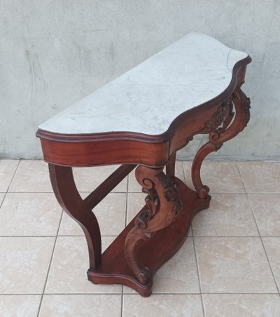 Console Napoléon III en acajou