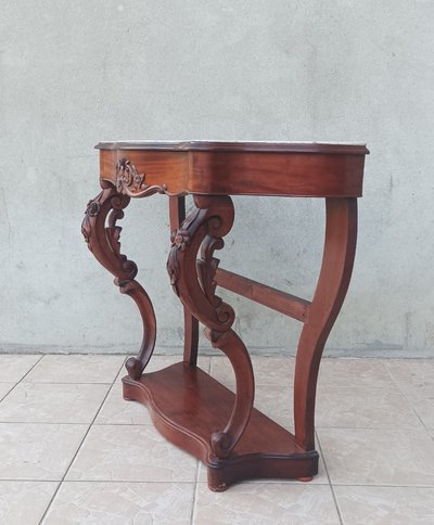 Console Napoléon III en acajou