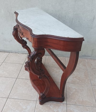 Console Napoléon III en acajou