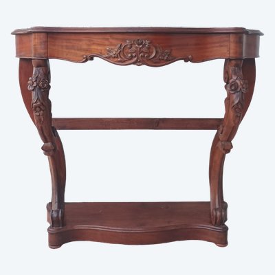 Console Napoléon III en acajou