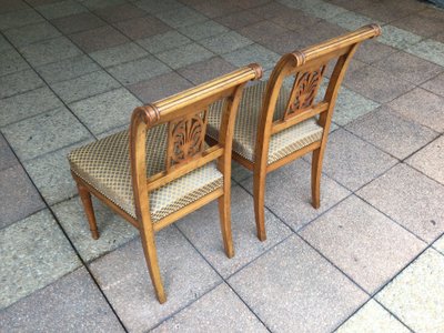 5 chairs (3+2) in the Directoire style