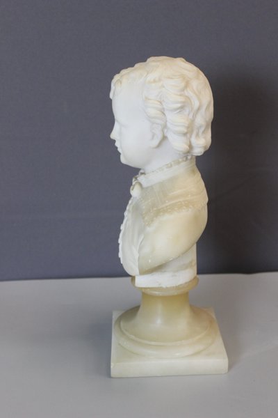 Bust of a Young Boy from the 18th century in Alabaster