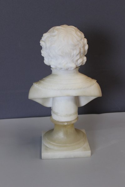 Bust of a Young Boy from the 18th century in Alabaster