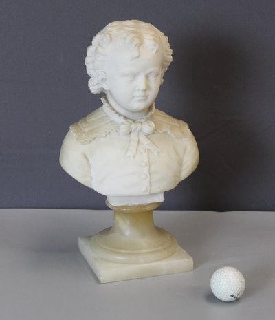 Bust of a Young Boy from the 18th century in Alabaster