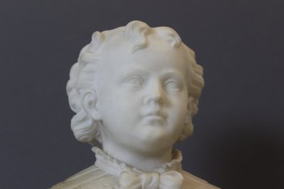 Bust of a Young Boy from the 18th century in Alabaster