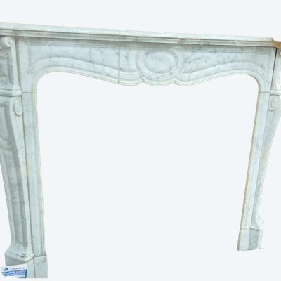 Cheminee Louis  XV Pompadour blanche