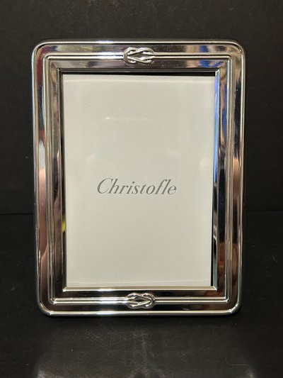 Christofle - Cadre photo - métal argenté - Motif de nœud marin