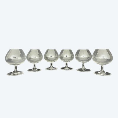 Set of 6 crystal cognac glasses – Baccarat, with original box