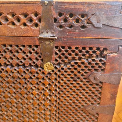 Coffre en bois  Russe, dans le goût des atelier Abramtsevo, XIXème siècle