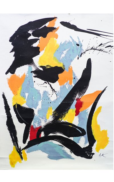 Jean MIOTTE, Composition screen print on canvas