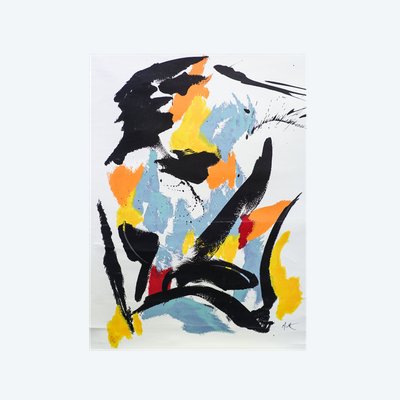 Jean MIOTTE, Composition screen print on canvas