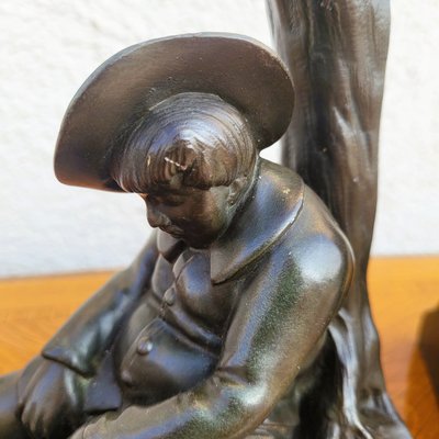 Janle / Max Le Verrier, Paire De Serre-livres Don Quichotte, Art Déco, XXème Siècle