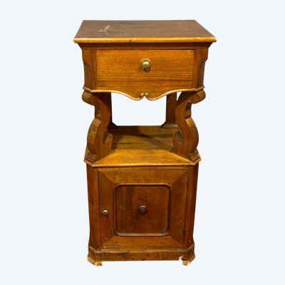 Élégante table de chevet en forme de virgule de la fin du XIXe siècle