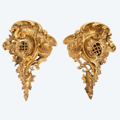 Paire d'étagères anciennes Louis Philippe, XIXe siècle.