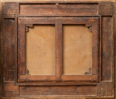 Peinture ancienne à l'huile sur toile, France, XIXe siècle.