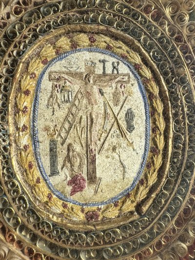 Paperolles Reliquary with eight Martyrs including Saint Irénée - 18th century