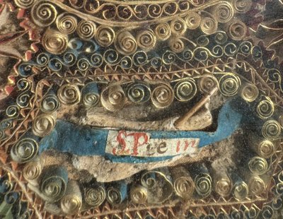 Paperolles Reliquary with eight Martyrs including Saint Irénée - 18th century