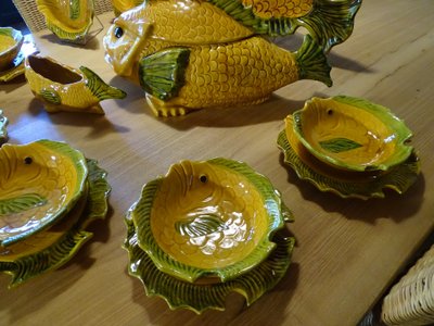 1960 Vallauris Bouillabaisse Set timbrato 15 pezzi Vintage