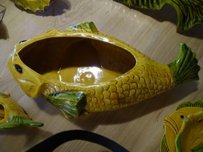 1960 Vallauris Bouillabaisse Set timbrato 15 pezzi Vintage