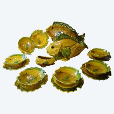 1960 Vallauris Bouillabaisse Set timbrato 15 pezzi Vintage