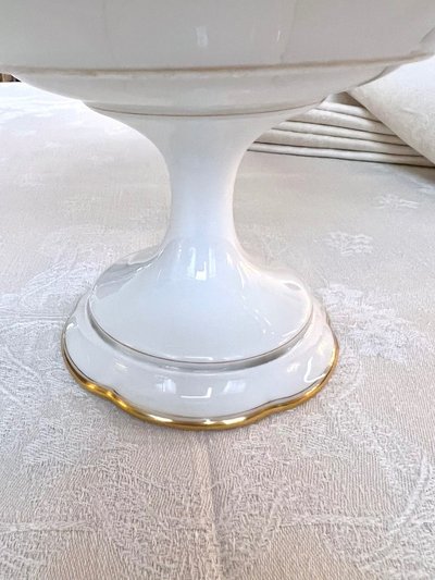Serving cup - Limoges porcelain - Jean Pouyat - Vieux Paris - Monograms
