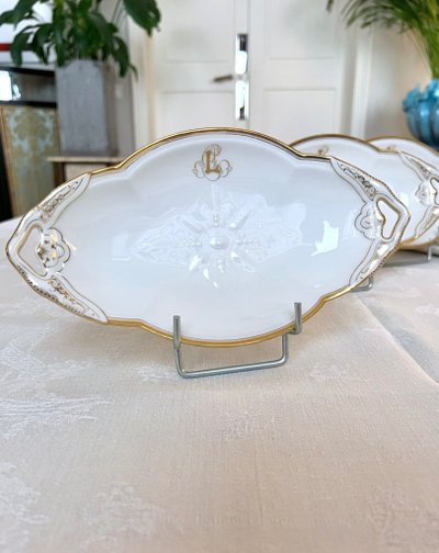 Ravier En Porcelaine De Limoges - Jean Pouyat - Vieux Paris - Tableware - Monograms