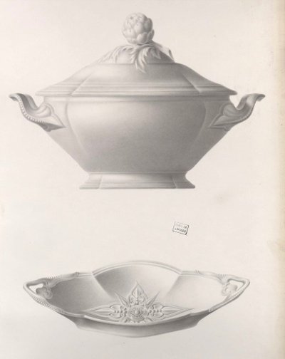 Ravier En Porcelaine De Limoges - Jean Pouyat - Vieux Paris - Tableware - Monograms