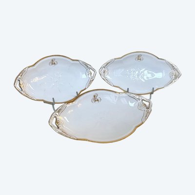 Ravier En Porcelaine De Limoges - Jean Pouyat - Vieux Paris - Tableware - Monograms