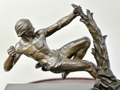 Sovrano Art Déco della scimmia atleta jacques LIMOUSIN
