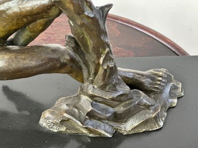Sovrano Art Déco della scimmia atleta jacques LIMOUSIN