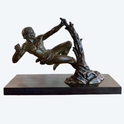 Sovrano Art Déco della scimmia atleta jacques LIMOUSIN