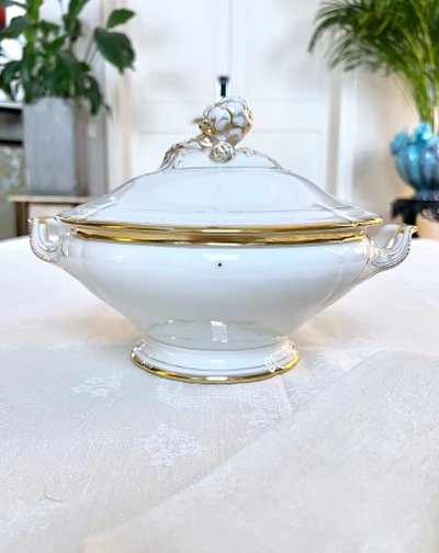 Gemüseschale Gedeckt Porzellan Limoges - Fretel Monogramme - Jean Pouyat - Vieux Paris - Service