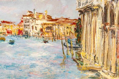 Serge Belloni (1925-2005) - Venice and its Palaces on the Grand Canal oil on panel circa 1980