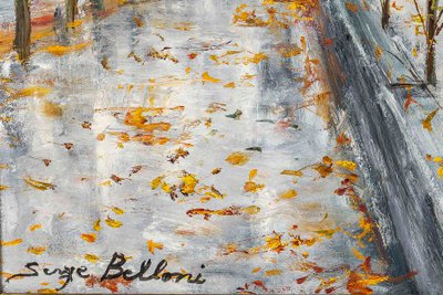Serge Belloni (1925-2005) - Paris Its Quays and the Tree on the Seine, Oil on Canvas, circa 1980