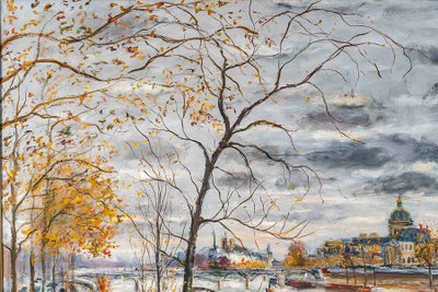 Serge Belloni (1925-2005) - Paris Its Quays and the Tree on the Seine, Oil on Canvas, circa 1980