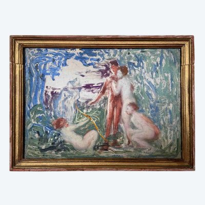Painting by Raoul CARRÉ - The Judgment of Pâris