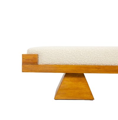 Bench in blond ash. Small-series Italian craftsmanship. Contemporain.LS6502908Y