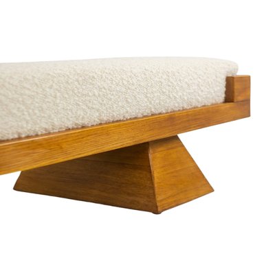 Bench in blond ash. Small-series Italian craftsmanship. Contemporain.LS6502908Y