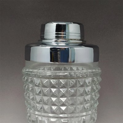 1960s Stunning Cut Crystal Cocktail Shaker. Made in Italy