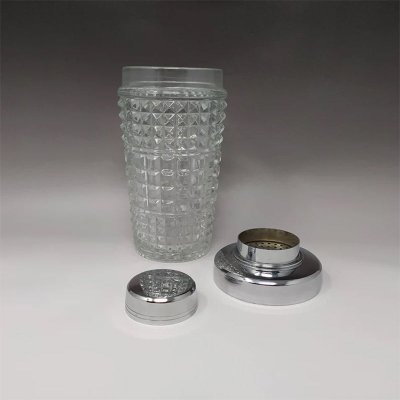 1960s Stunning Cut Crystal Cocktail Shaker. Made in Italy